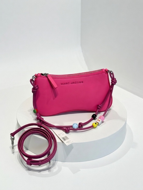 MARC JACOBS Handbags - NWT Authentic MARC JACOBS Y2K Knots Colorful Beads Crossbody Bag Pink Leather